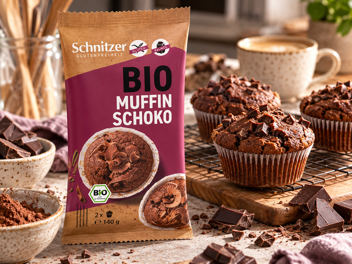 Bezlepkový čokoládový muffin